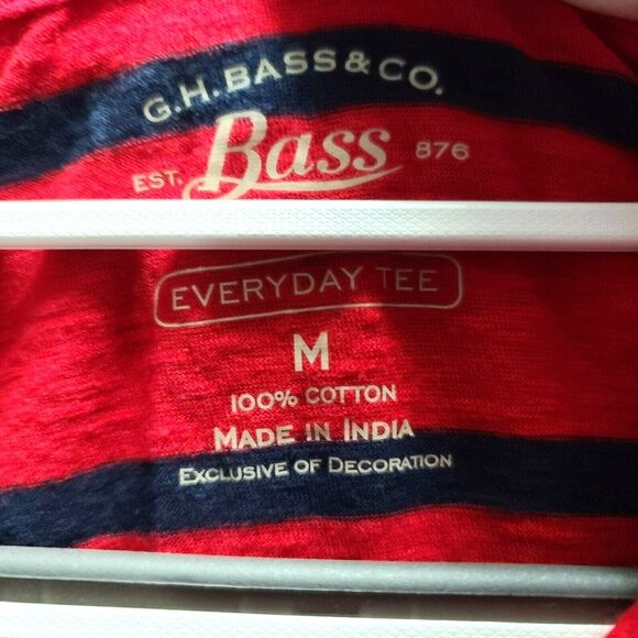 G.H Bass & Co. Womens Every Day Tee Multicolor Size Medium 100% Cotton Pullover - Picture 6 of 12